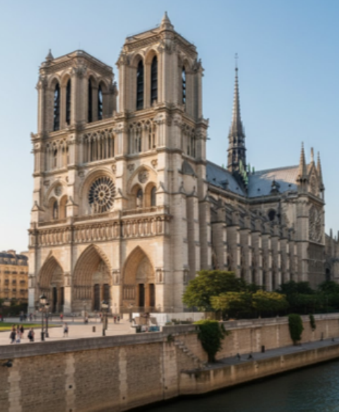 A medieval cathedral.