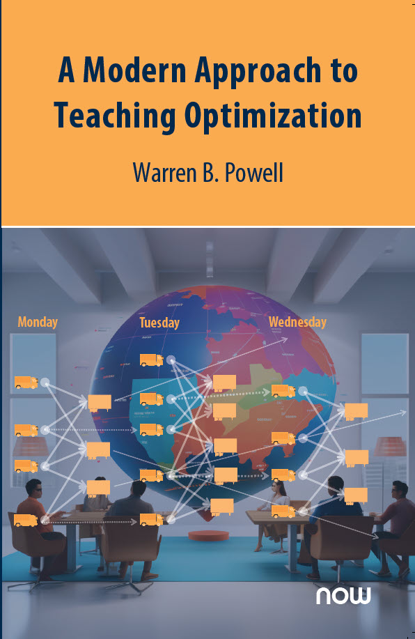 Cover of A Modern Approach to Teaching an Introduction to Optimization, by Warren B. Powell