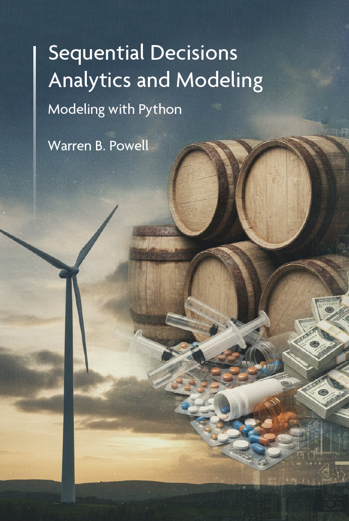Cover of Sequential Decision Analytics and Modeling, 2nd edition, by Warren B. Powell